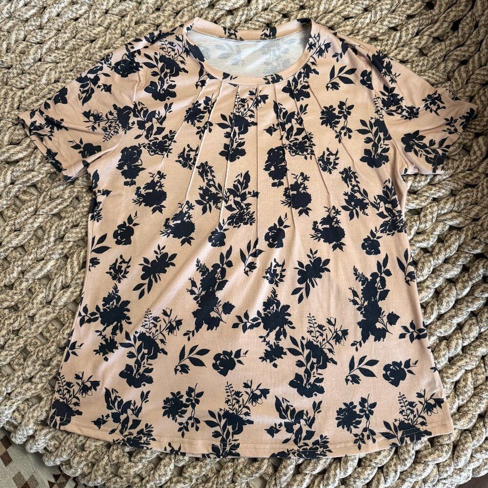 Ristore Women Casual Top Size tan/navy